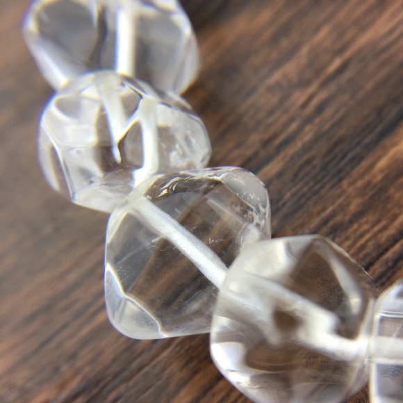 Quartz Crystal Bead Stretch Bracelet - Picture 2 of 8